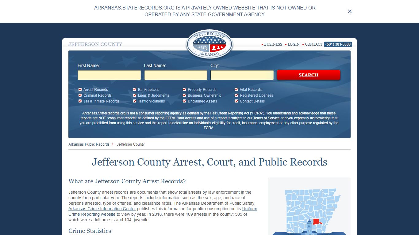 Jefferson County Arrest, Court, and Public Records